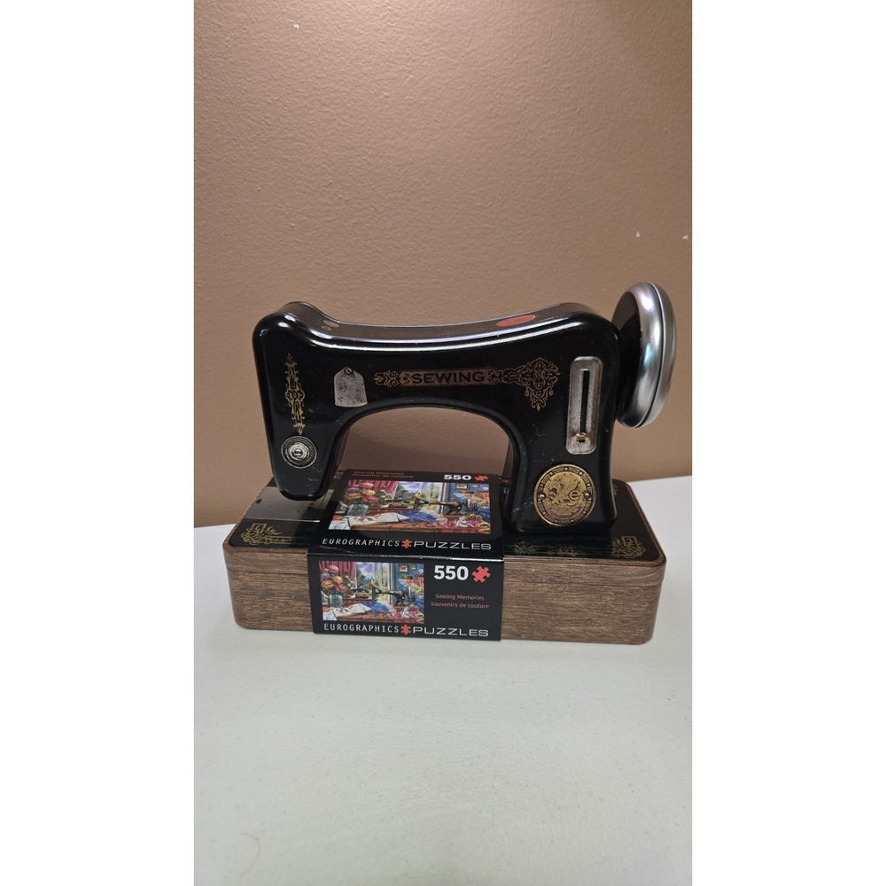 Eurographics Sewing Memories 550 Pc Puzzle Vintage Sewing Machine Tin NEW!